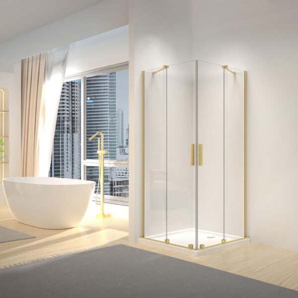 Cabina dus REA Montana Double Gold Brush 80x100