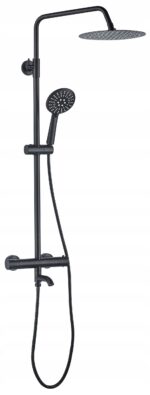 Set de dus cu termostat Lungo Black negru