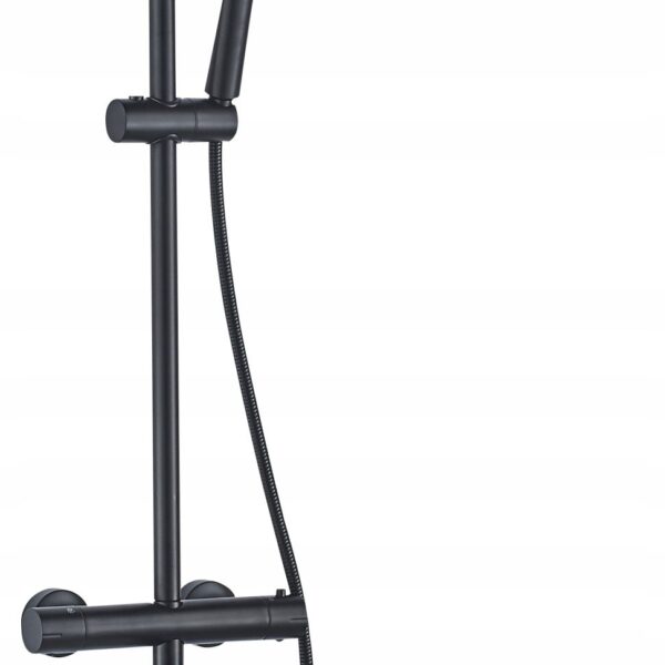 Set de dus cu termostat Lungo Black negru