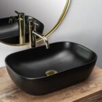 Lavoar pentru blat Rea Belinda Black Mat