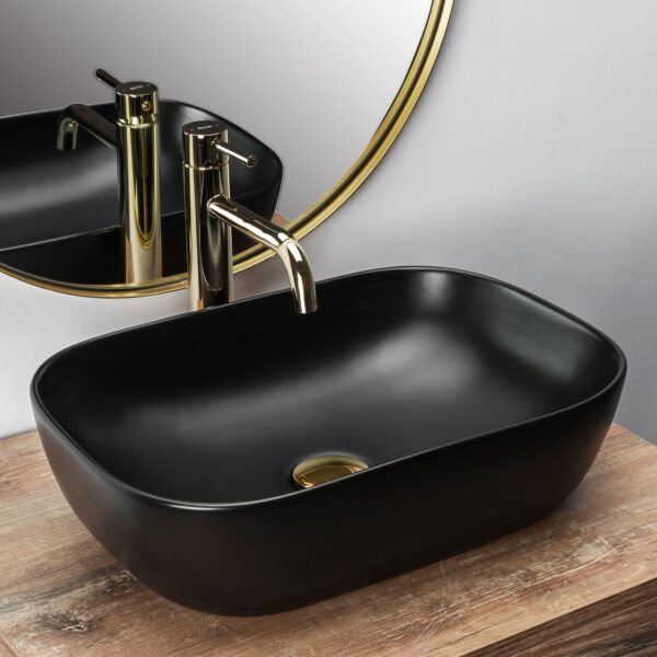 Lavoar pentru blat Rea Belinda Black Mat