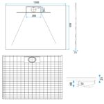 Cadita de dus Bazalt long 80x100 negru - imagine 8