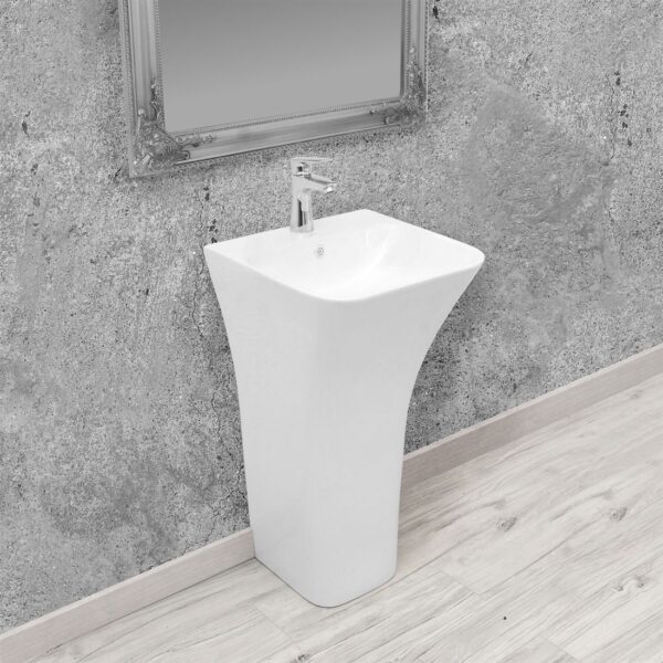 Lavoar de podea freestanding Rea Ada Slim Alb