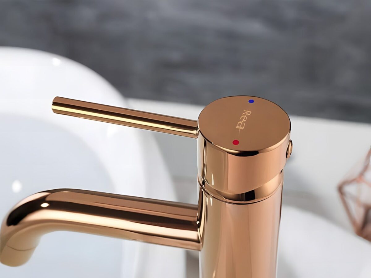Baterie pentru lavoar Rea Lungo Copper High - imagine 2