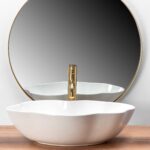 Lavoar pentru blat Rea Pearl White - imagine 3