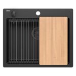 Chiuveta din granit KURT 110 WORKSTATION Black - imagine 4