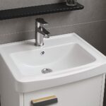 Set mobilier de baie cu lavoar Molly 40cm White - imagine 2