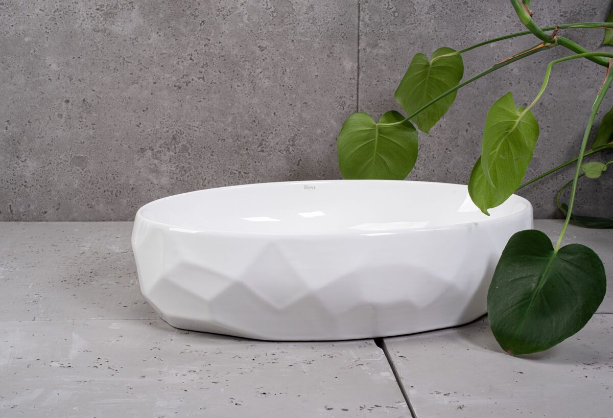 Lavoar ceramic pentru blat REA Maya - imagine 2
