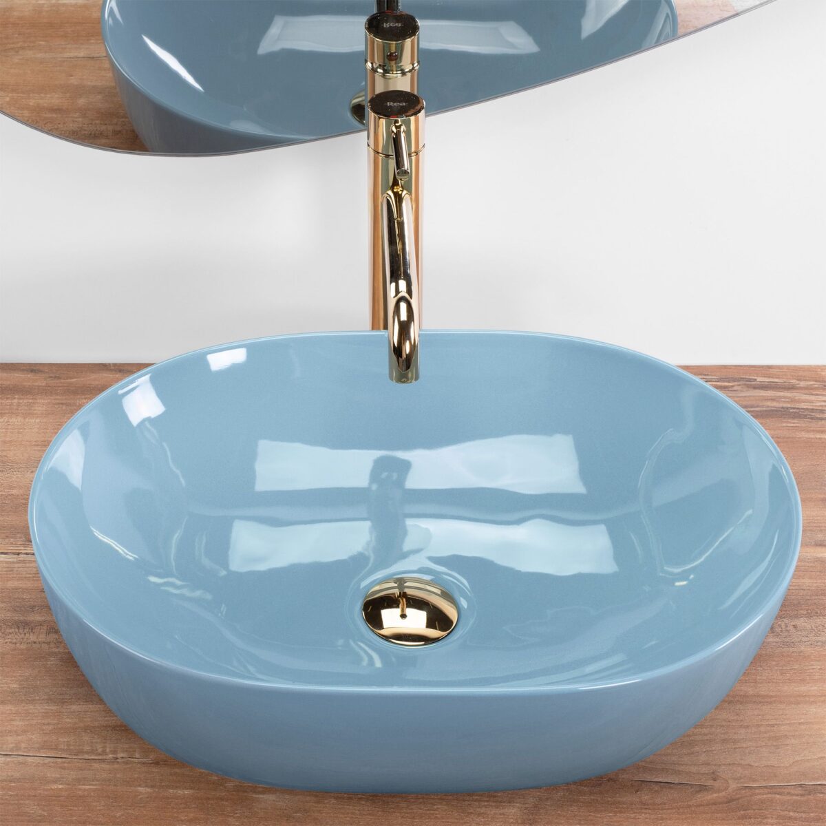 Lavoar pe blat Rea LISA L.BLUE SHINY - imagine 1