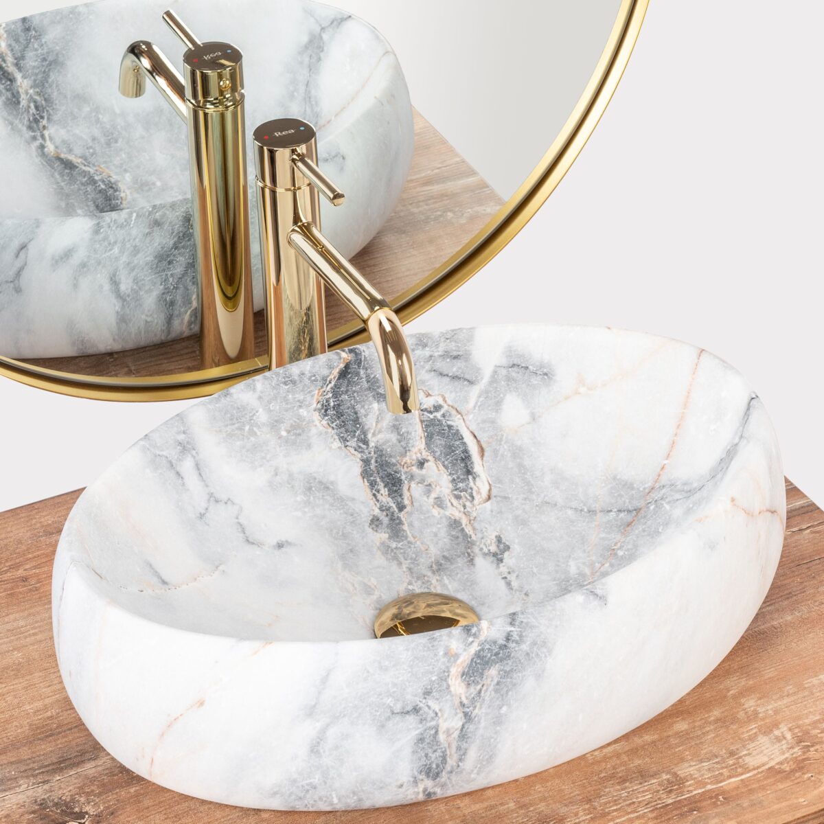 Lavoar de top blat Rea Linda Granit Mat - imagine 3