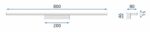 Aplica de perete Gold 80cm APP838-1W - imagine 6