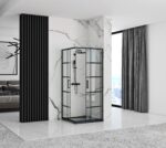 Cabina de dus Rea Concept Black 80x80 Negru
