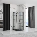 Cabina de dus Rea Concept Black 80x80 Negru