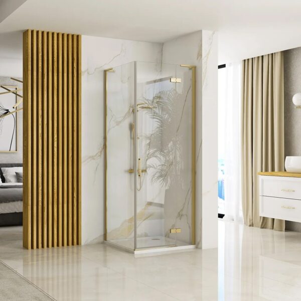 Cabina dus REA Hugo 90x80 Gold Brush