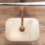Lavoar pentru blat Rea BELINDA MINI TRAVERTINE MATT - imagine 2