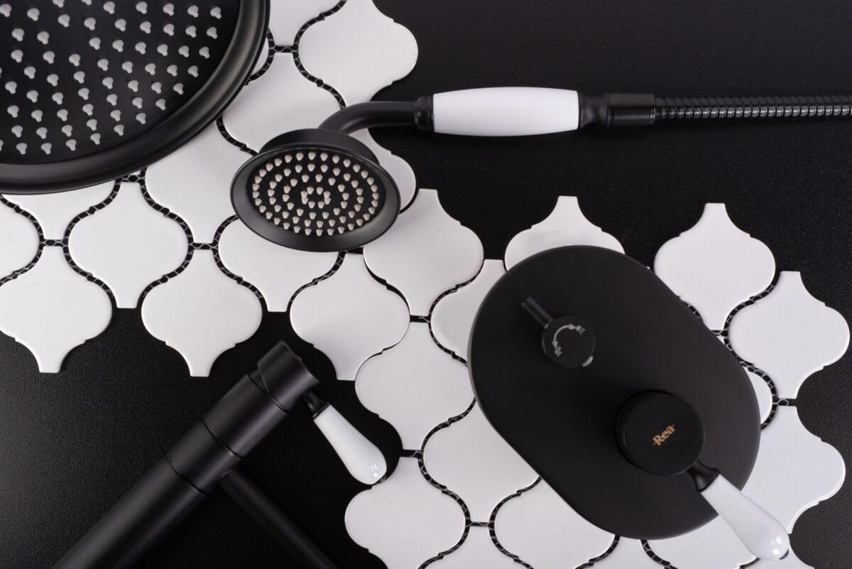 Baterie pentru lavoar Rea Serra BLACK Matt High - imagine 9