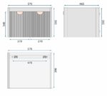 Set mobilier de baie cu lavoar Mario 60cm Grey - imagine 6