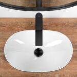Lavoar pentru blat REA Royal Mini Black White - imagine 3