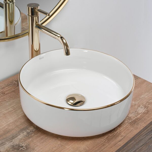 Lavoar pentru blat Rea Sami Gold Edge