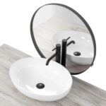 Lavoar pentru blat Rea Carola Slim Alb lucios - imagine 4