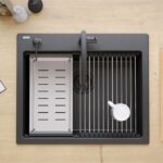 Chiuveta din granit KURT 110 WORKSTATION Black Dotted - imagine 7