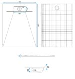 Cadita de dus Bazalt White 80x120 - imagine 8