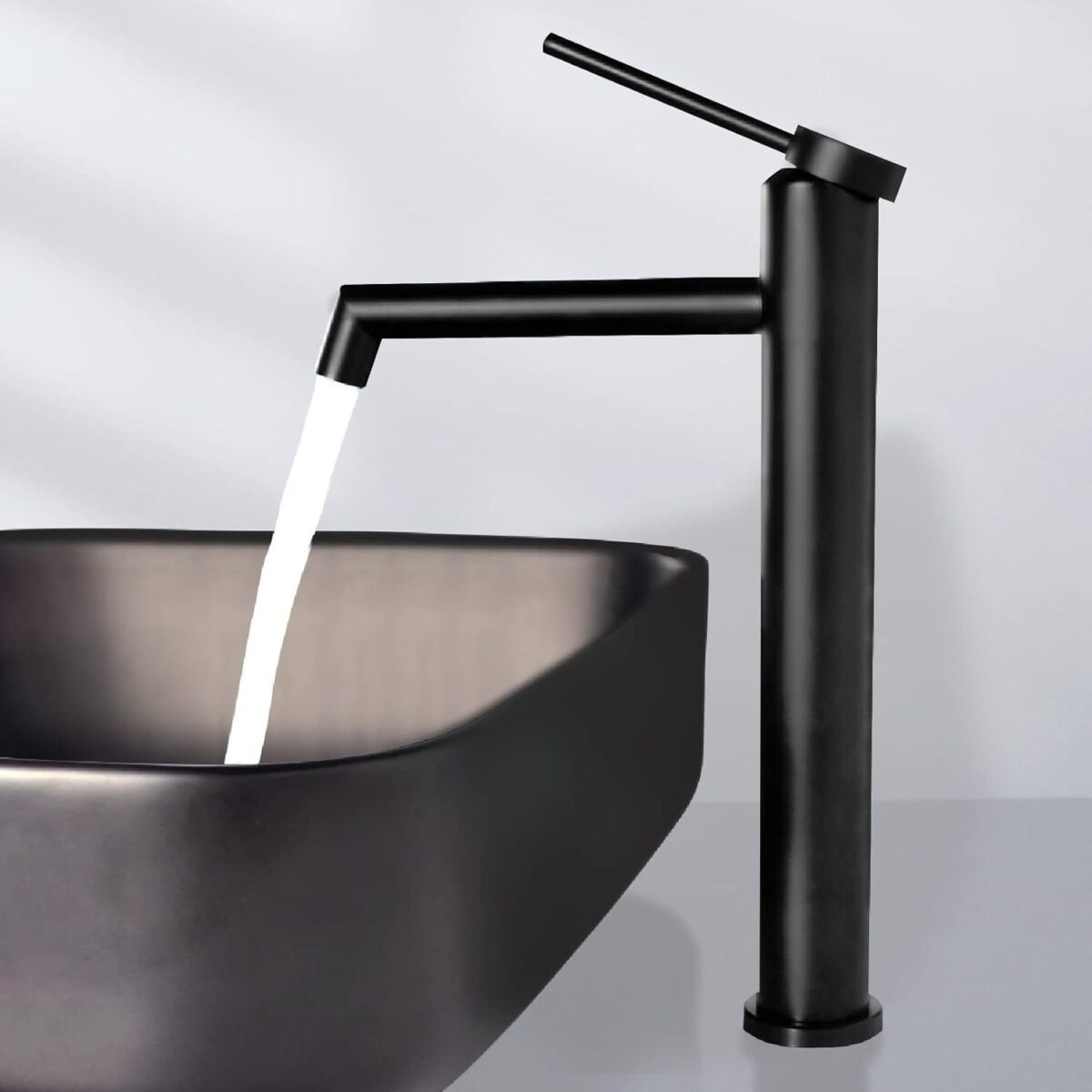 Baterie pentru lavoar Rea Foss BLACK Matt High - imagine 1