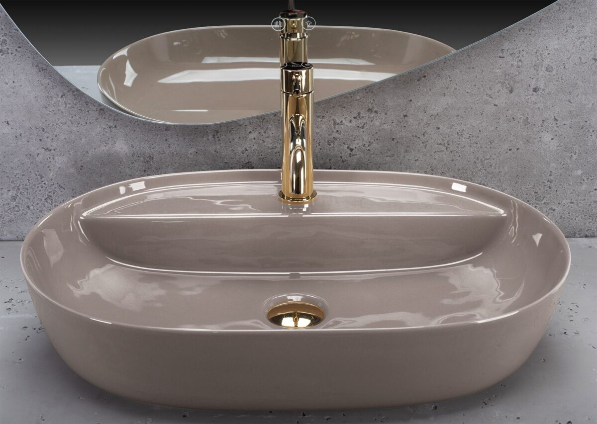 Lavoar de blat REA Aura 61 Beige Shiny - imagine 2