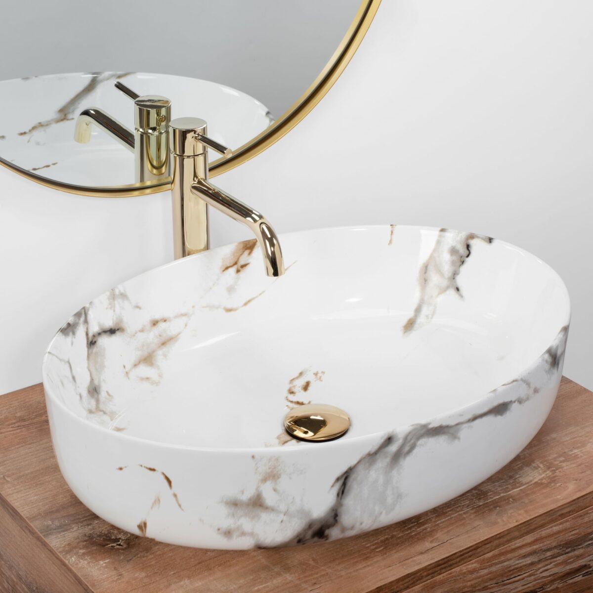 Lavoar de Blat REA Queen Carrara Shiny - imagine 1