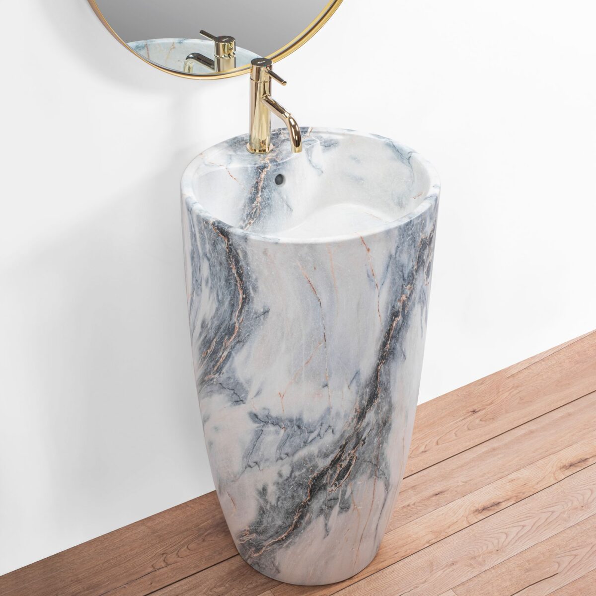 Lavoar de sine stătător Ceramic Rea Anya Granit matt - imagine 3