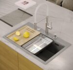 Chiuveta din granit MARC 110 WORKSTATION Grey Metallic - imagine 7