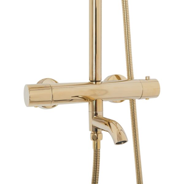 Set de dus cu termostat Lungo Gold Auriu