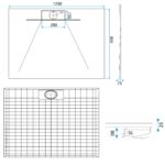 Cadita de dus Bazalt long negru 80x120 - imagine 8