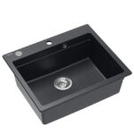 Chiuveta din granit KURT 110 WORKSTATION Black Dotted - imagine 5