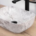 Lavoar pentru blat Rea Belinda mini stone matt - imagine 2