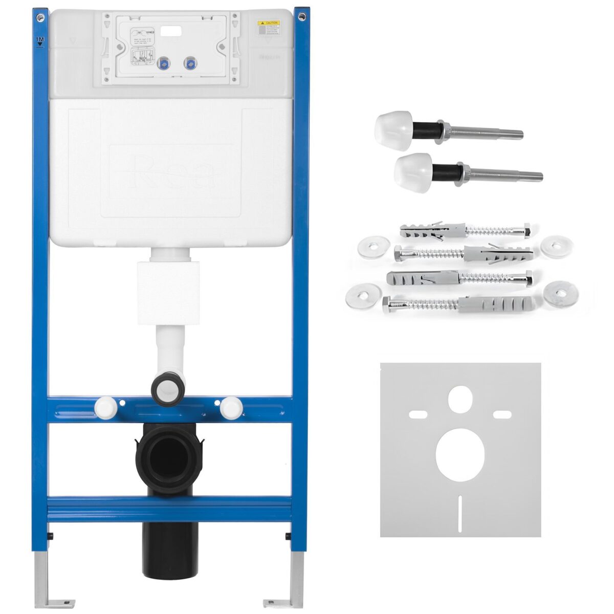 Cadru WC încastrat K011A-Q Rea cu buton T Black - imagine 2